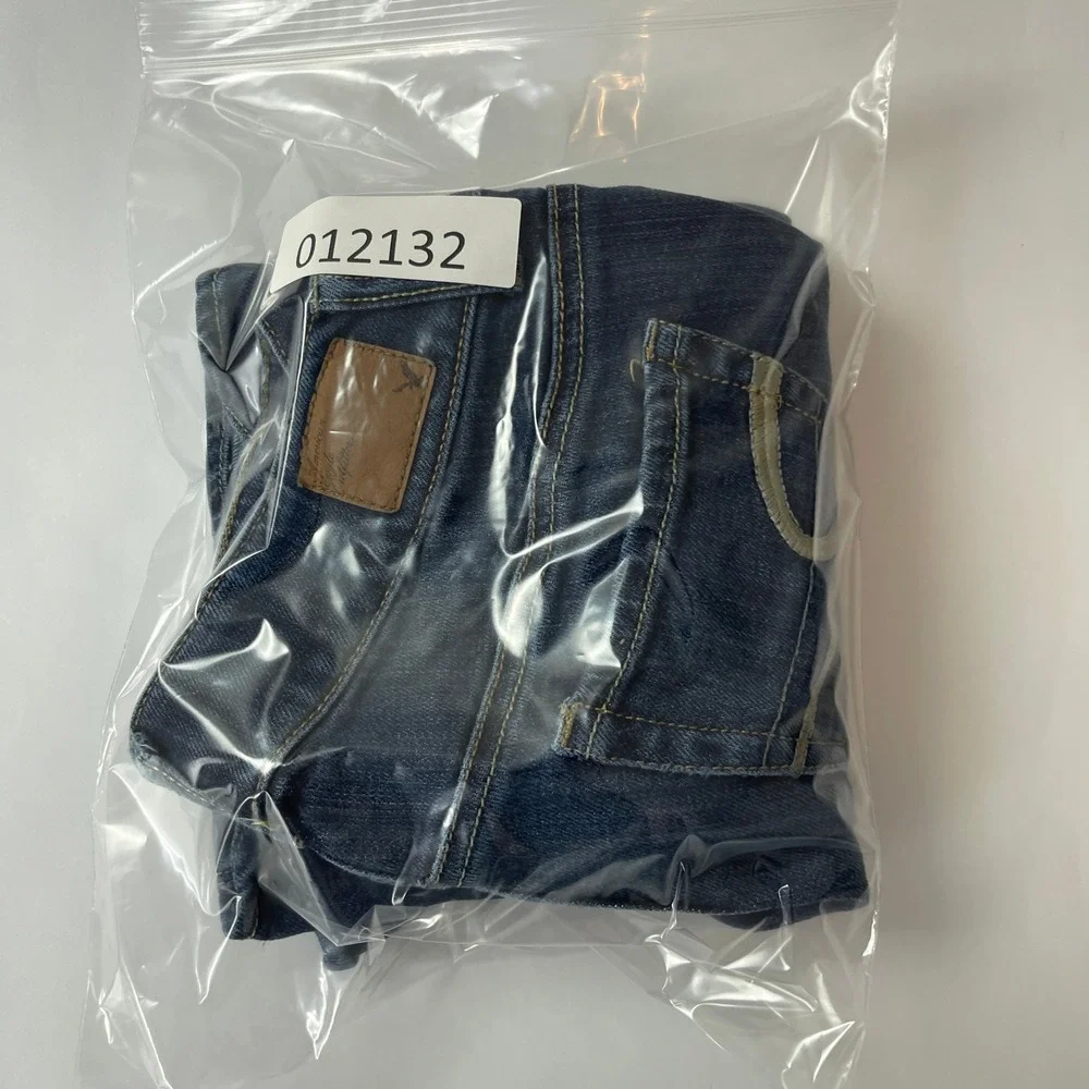 American Eagle Jeans Womens 00 Blue Artist Flare Stretch Dark Wash Low Rise Boho